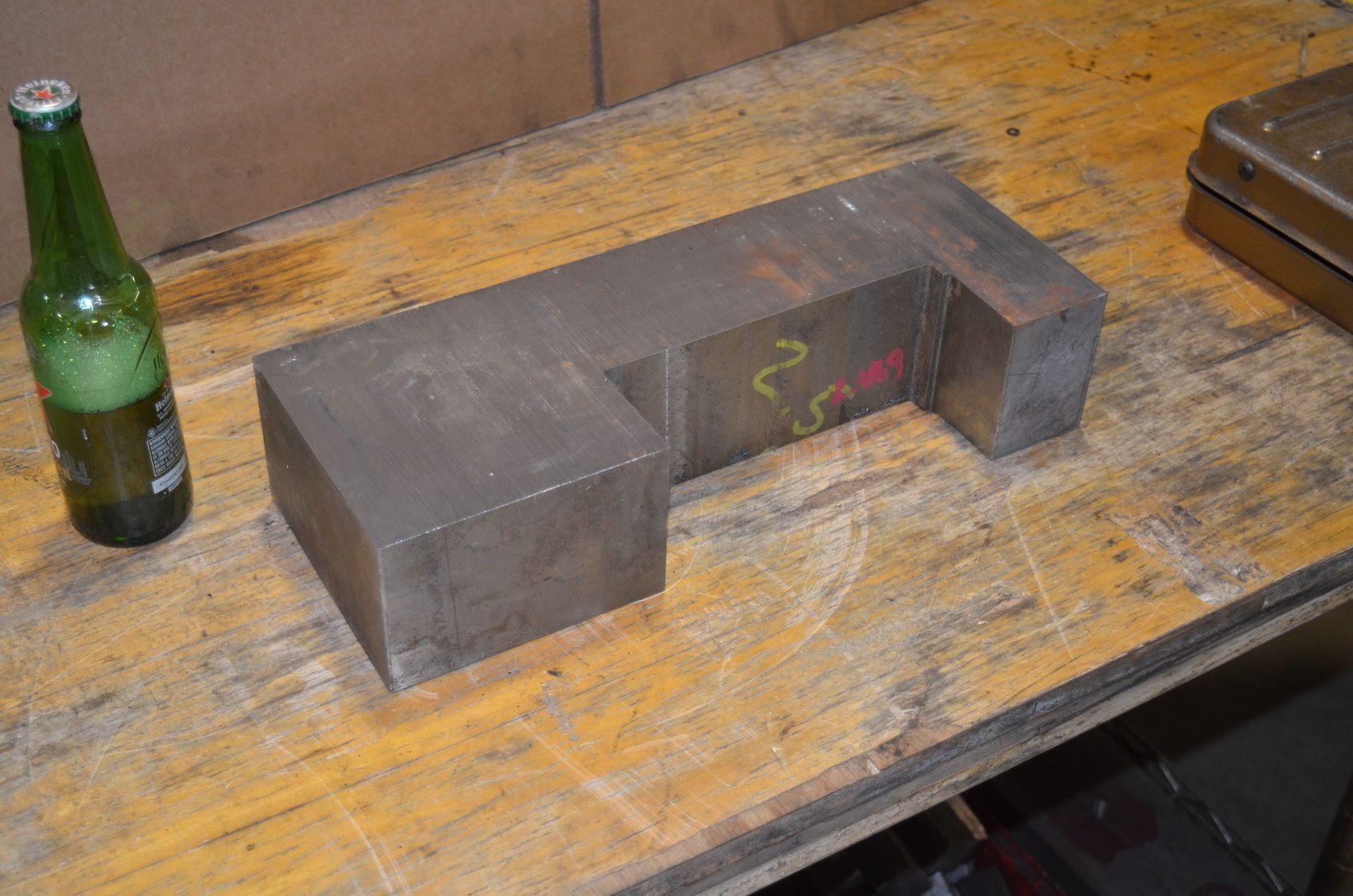 P-20 Steel Bar for Hydraulic Press Blacksmith's Anvil,67 lb 15x6x3.5"