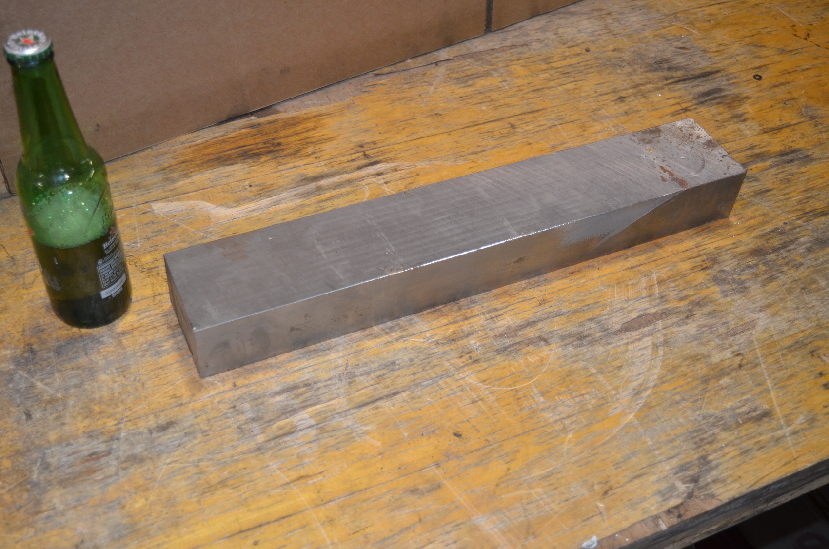 Steel Bar for Hydraulic Press Blacksmith's Anvil,31 lb 18.5x2x3"