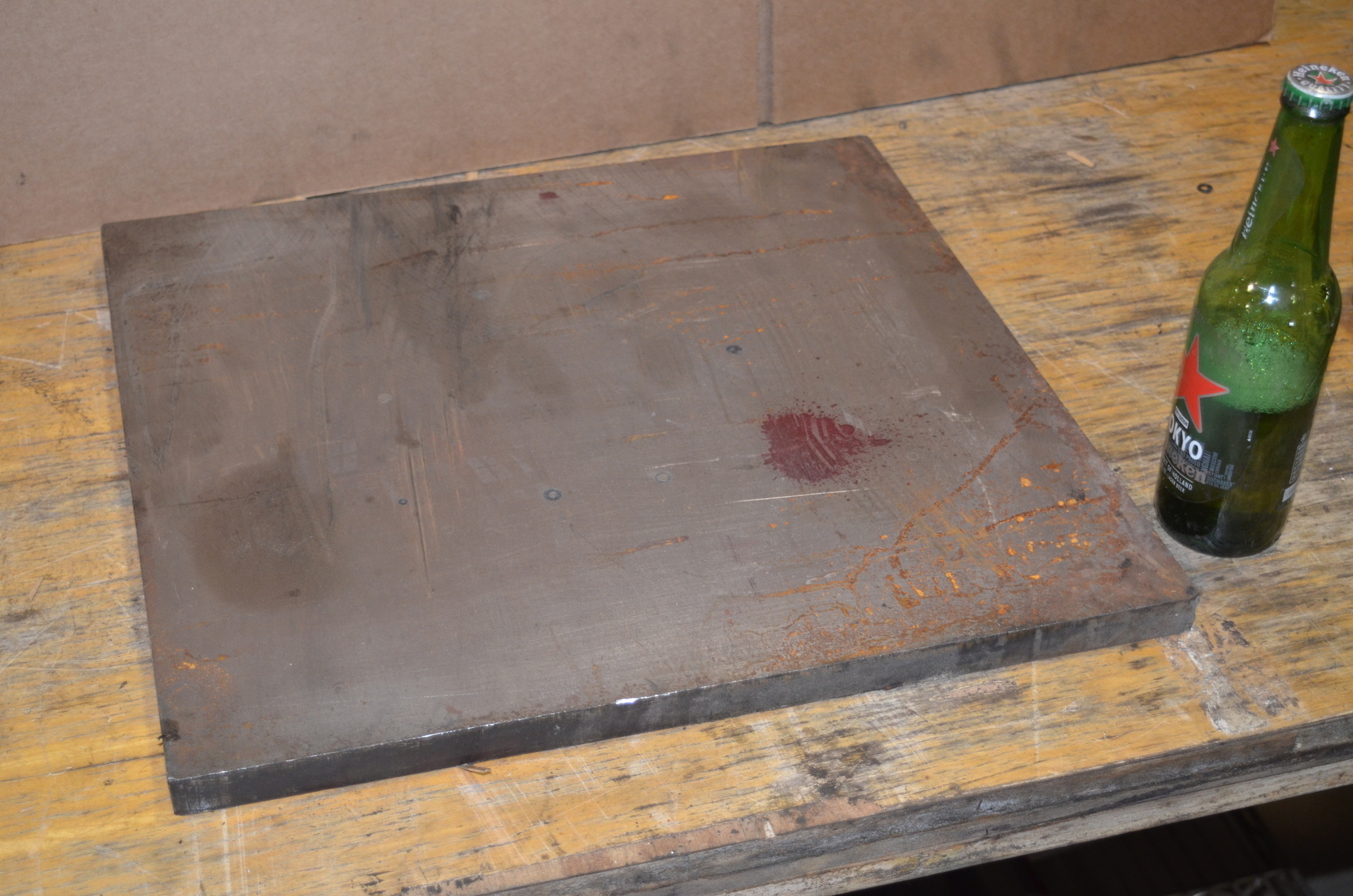 Steel Bar Plate hydraulic Press Blacksmith's Anvil,58 lb 16-1/4x17x3/4