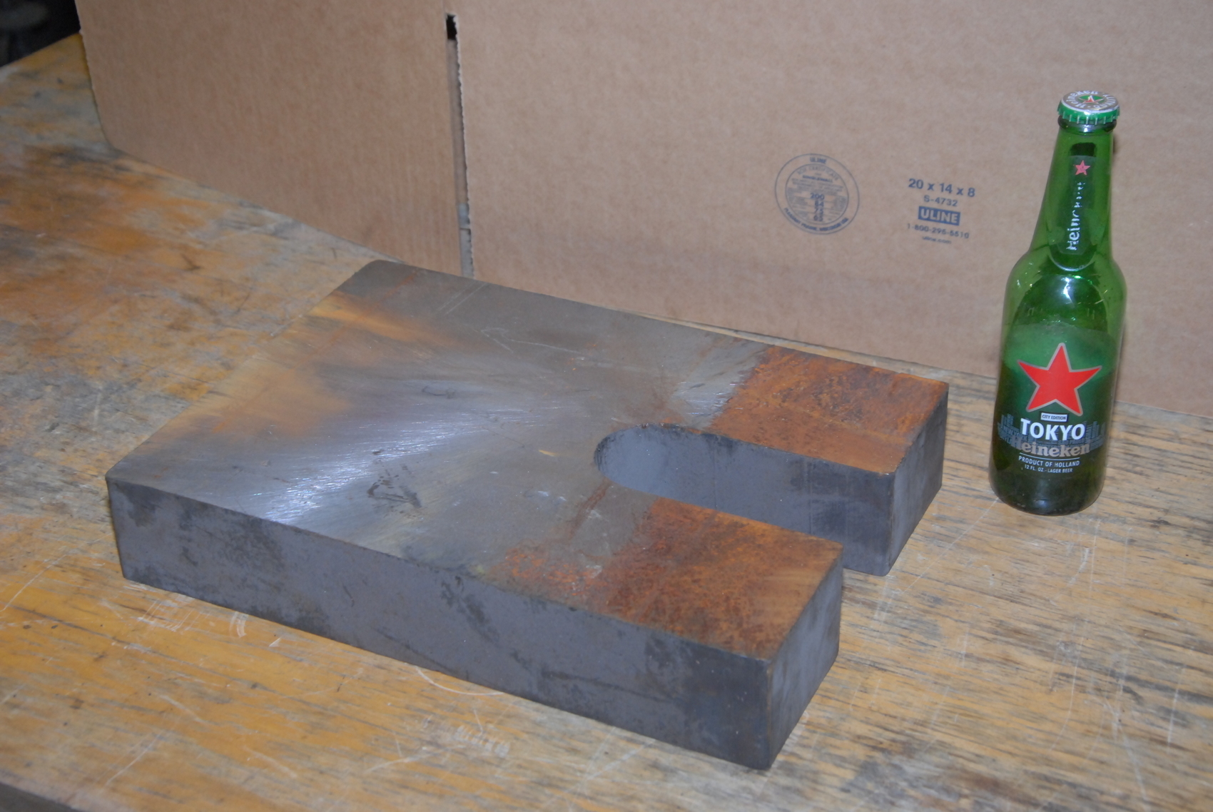 Steel Bar for Press Blacksmith's Anvil,104 lb 14-1/4x10-1/4x2-1/2