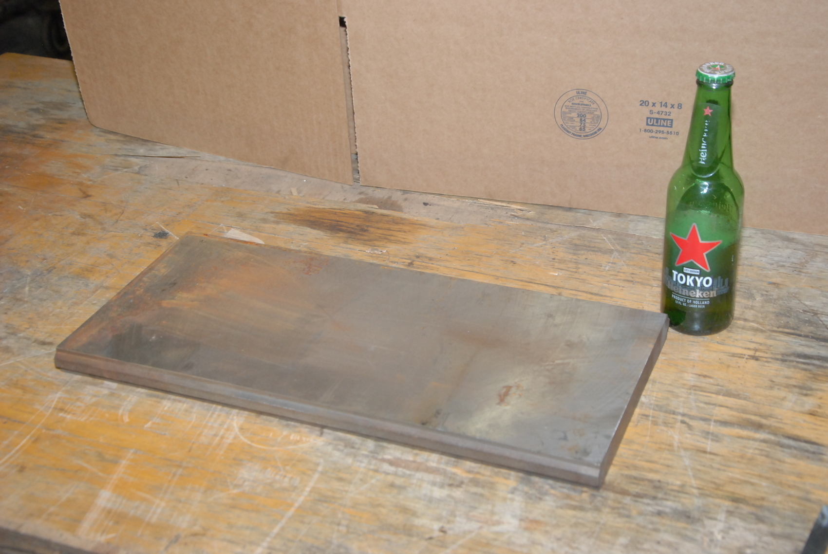 Steel Bar for Hydraulic Press Blacksmith's Anvil,43 lb.18x8.5x1"
