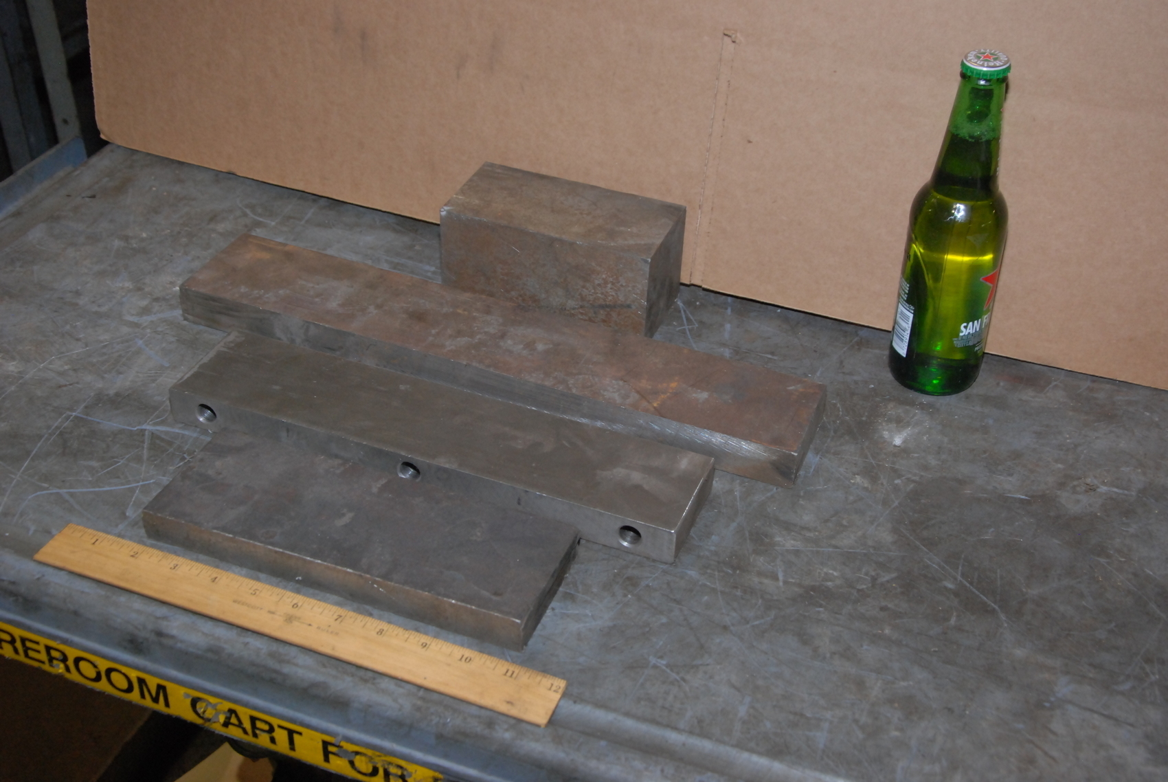 Lot of 4 Steel Bars For Hydraulic Press Blacksmith Anvil;47lbs