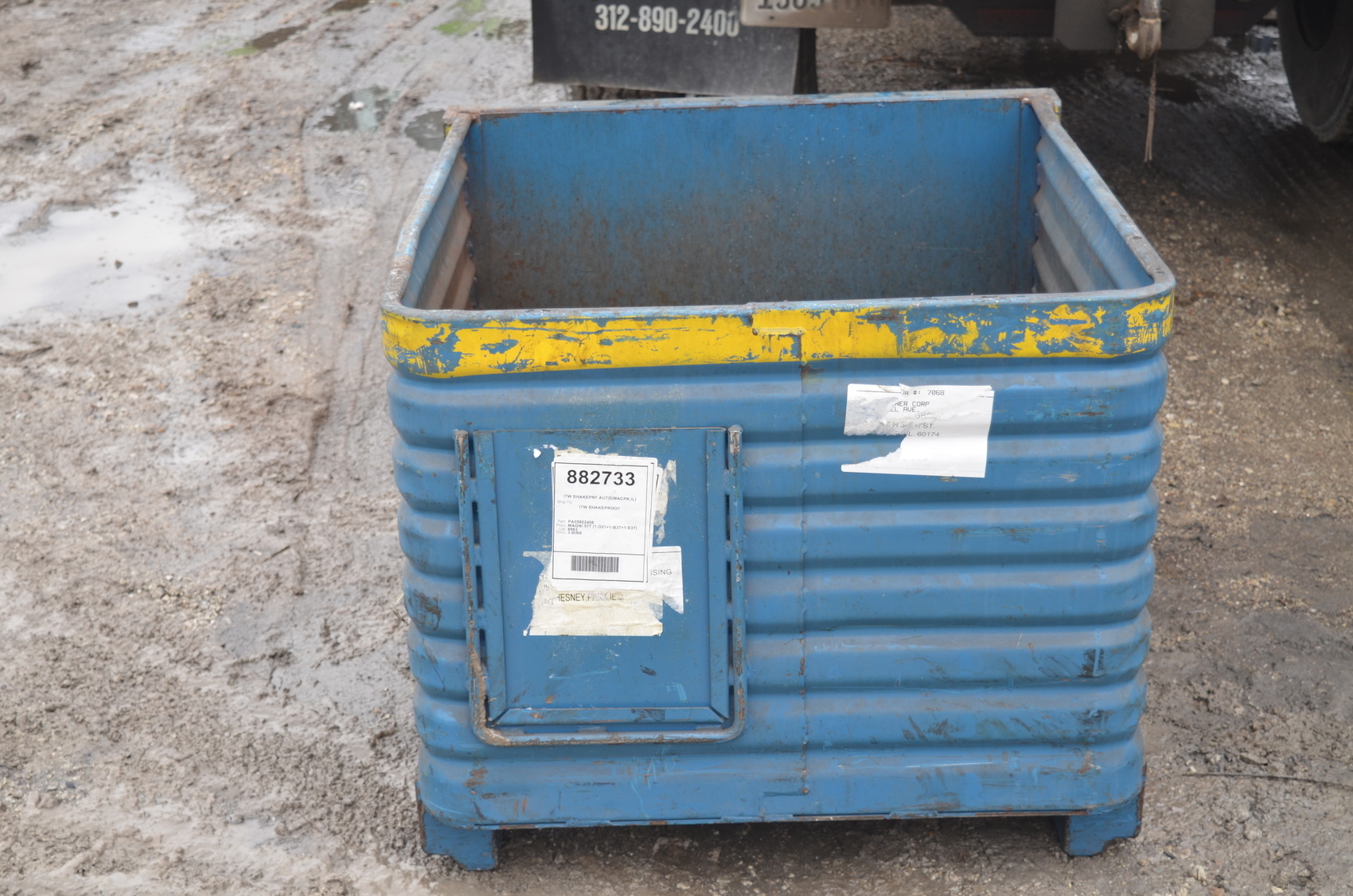 Big nice stackable steel bin crate;38x34x29"overall;depth-24"