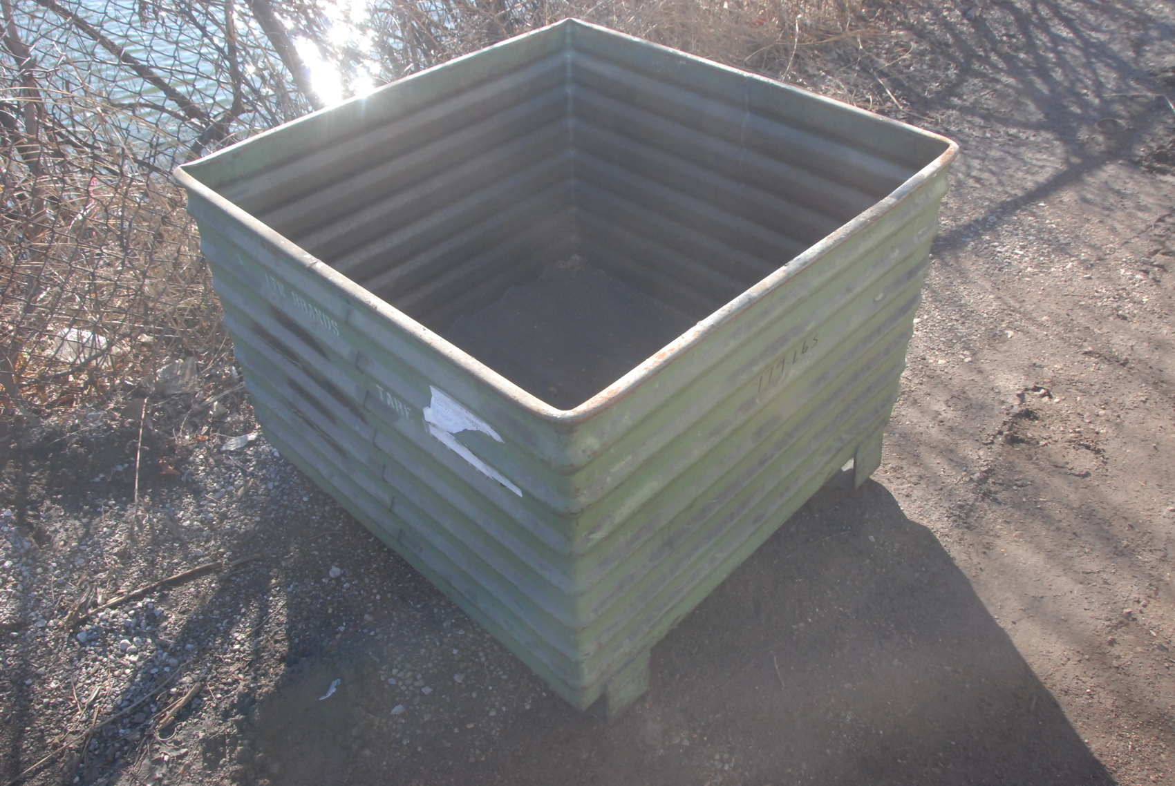 Big nice stackable crate bin tub box;37x37x29"overall;depth-24"