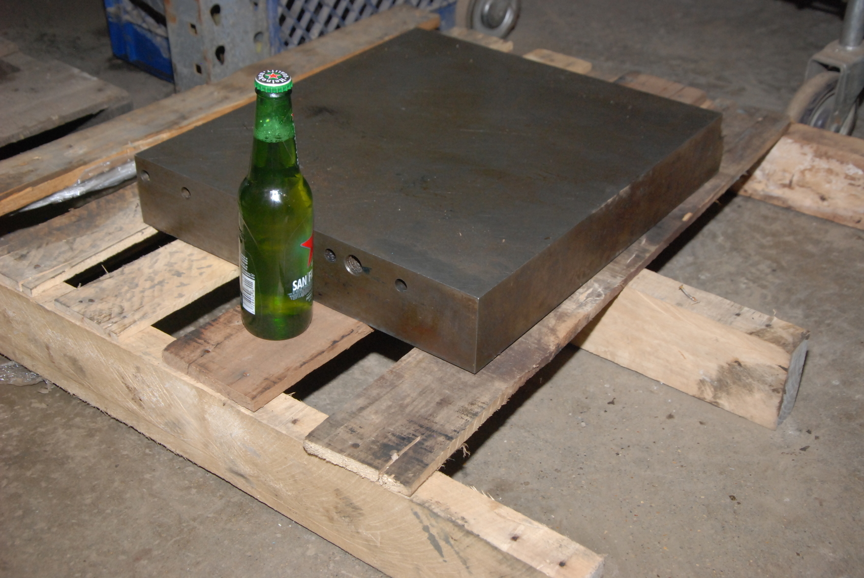 ONE steel Plate for blacksmith anvil,225 lbs;17-3/4 x 15-1/2 x 3"