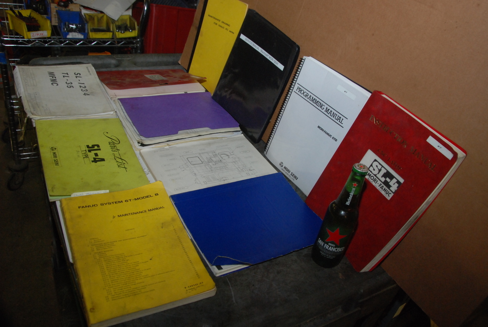Big lot of manuals,schematic,diagrams for Mori Seiki SL-4 CNC Lathe
