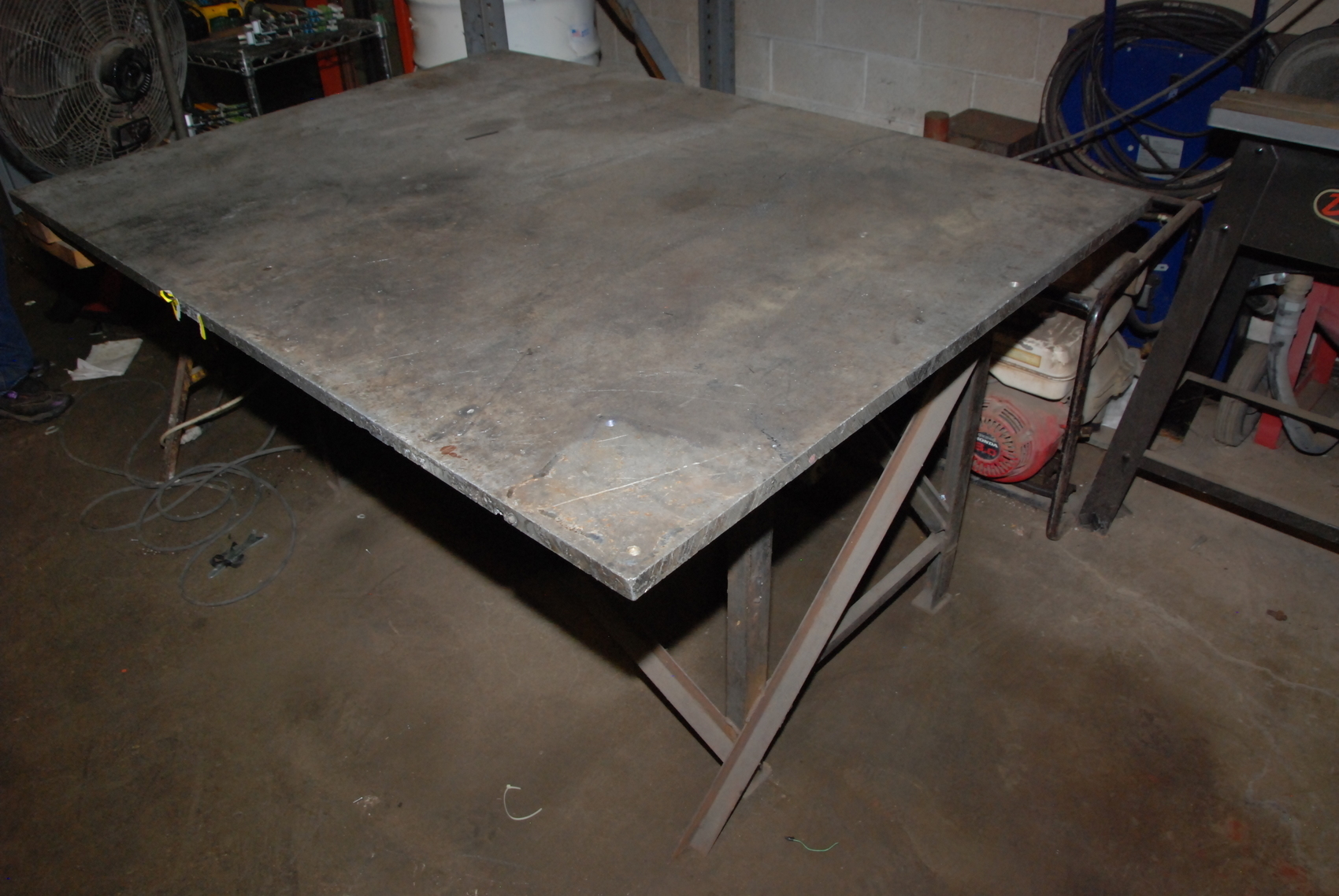 ALUMINUM welding table bench blacksmith;68x49x33";1"thick;~365lbs