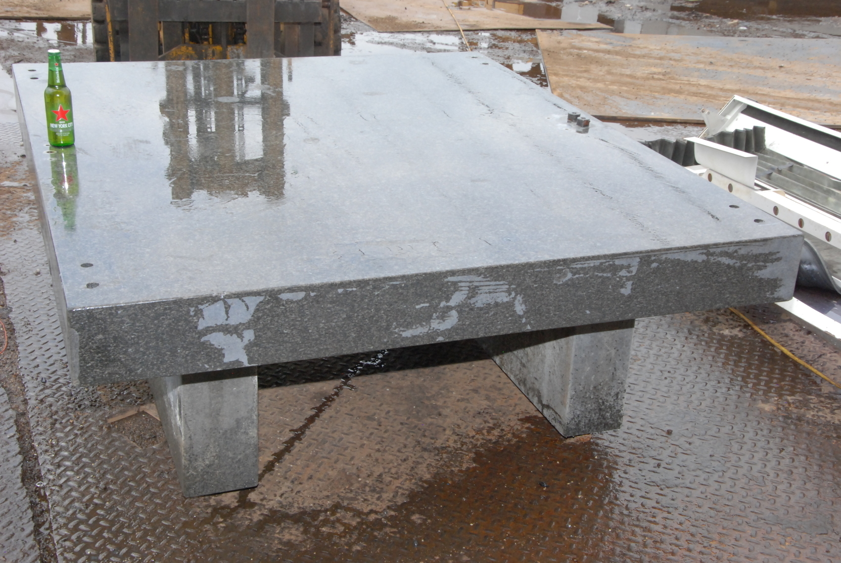 HUGE Granite Excellon precision surface plate;72x60x24";top plate 6".