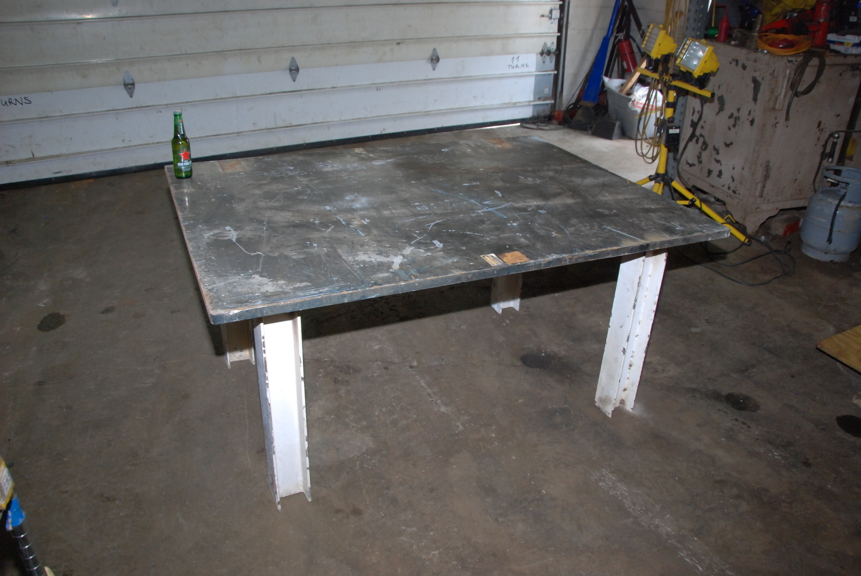 Heavy duty welding table 62x46x30";1"thick
