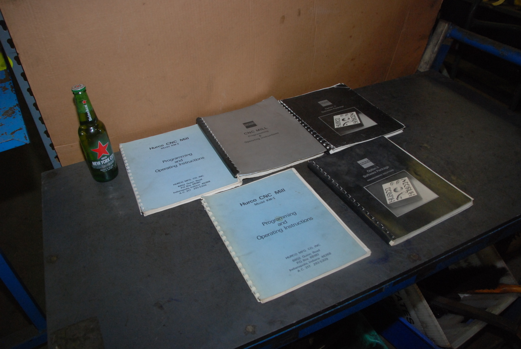 Set of 5 Manuals for Hurco KM-1 CNC Mill
