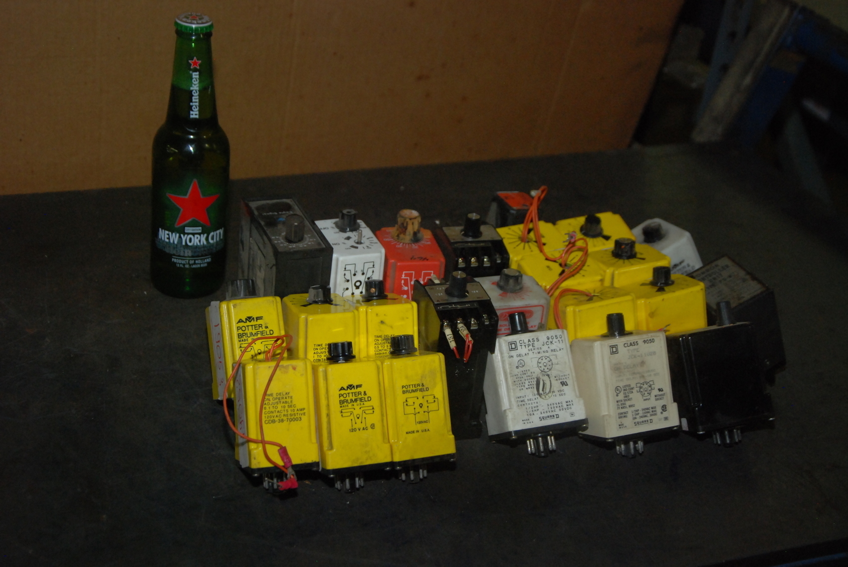 Lot of 24 Time Delay Relays with and without bases