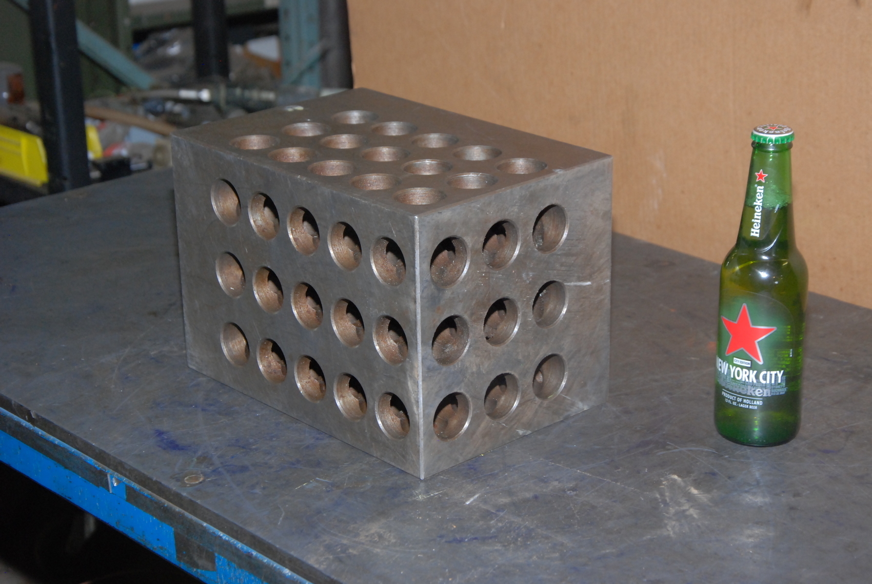 HUGE!! MACHINISTS SET UP 1-2-3 BLOCK;11x7.5x7.5";holes:1-5/16"and 1/2"
