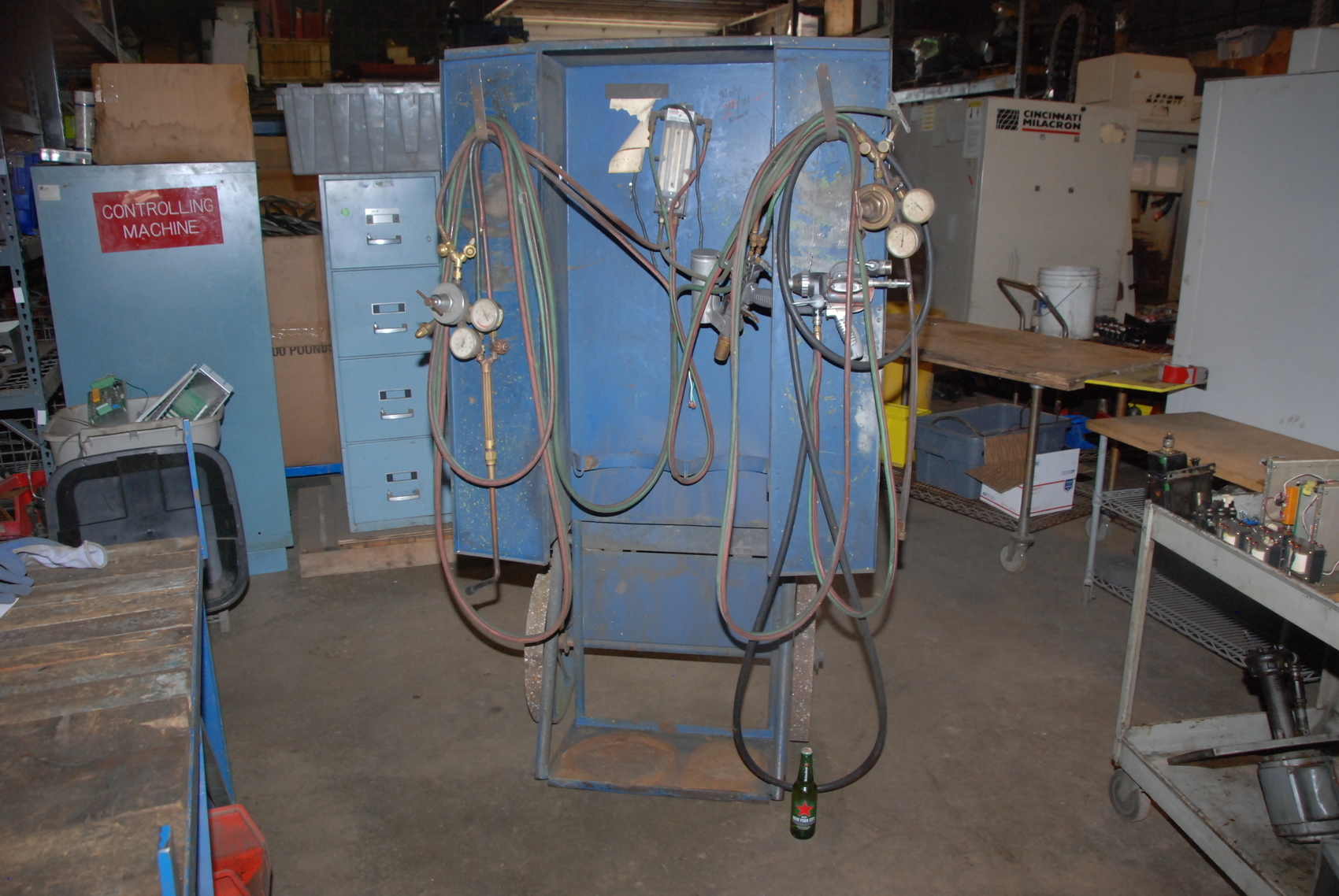 TWO Metco Metalizing Thermal Spray Guns with cart and Victor torch