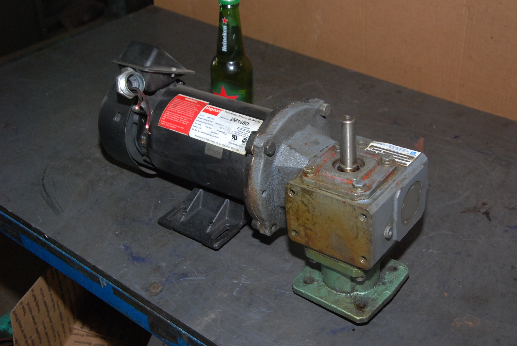 Morse FI130556CLR DC Gear motor;1/2HP;ratio 5.1;Dayton 2M168D