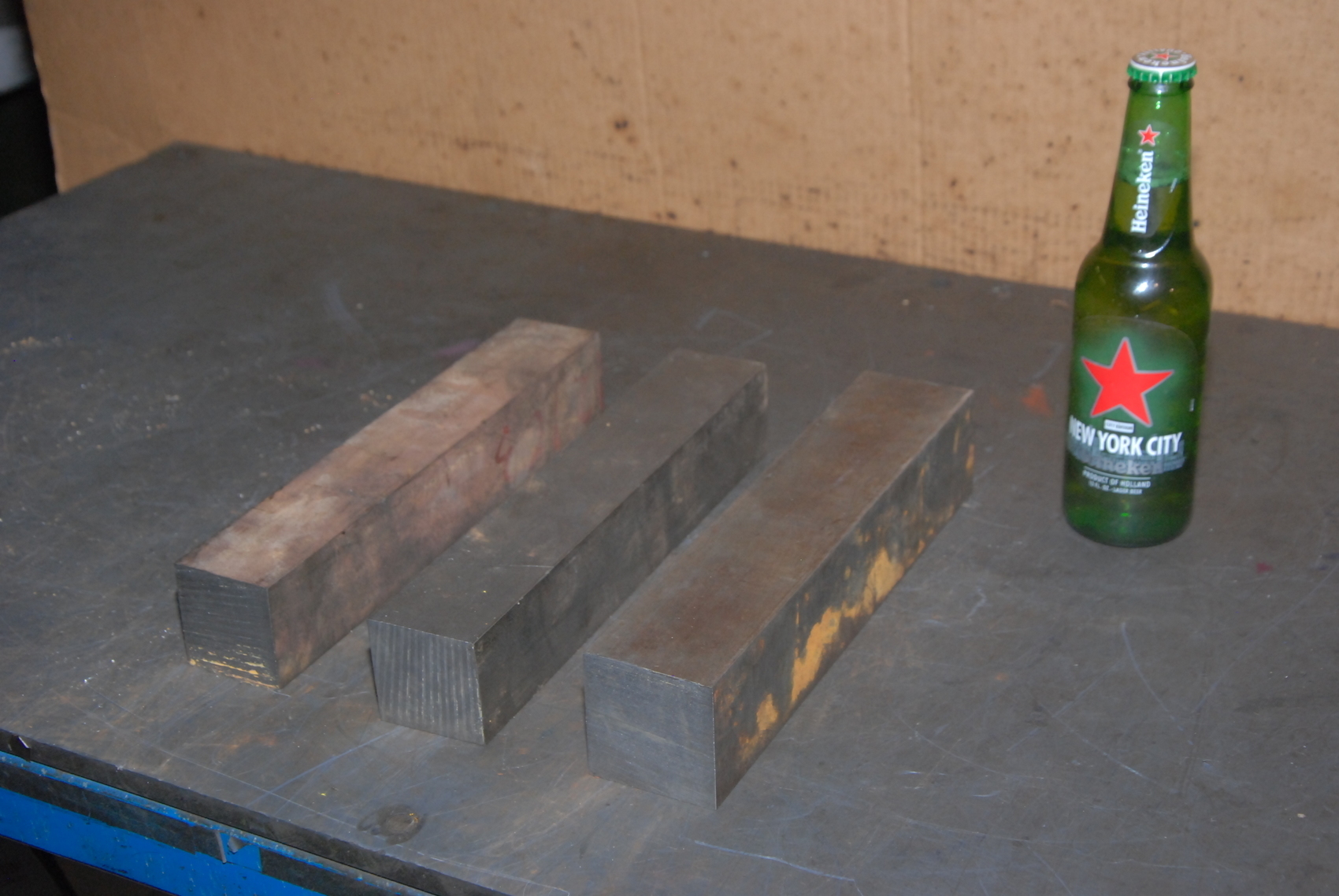 Lot of 3 steel Rectangular Bar for blacksmith anvil,11x2-1/4";40 lbs