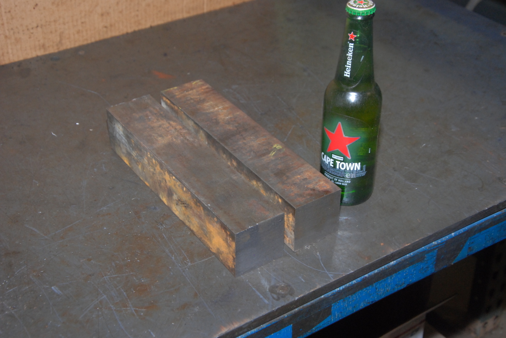 Lot of 2 steel Rectangular Bar for blacksmith anvil,34 lbs