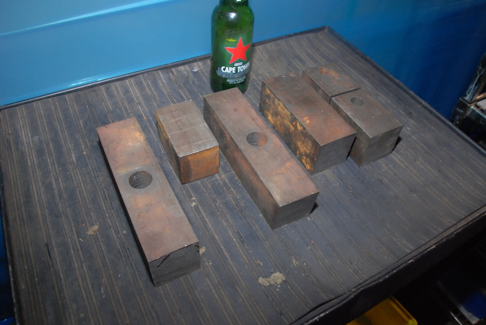 Lot of 5 steel Rectangular Bar for blacksmith anvil,37 lbs