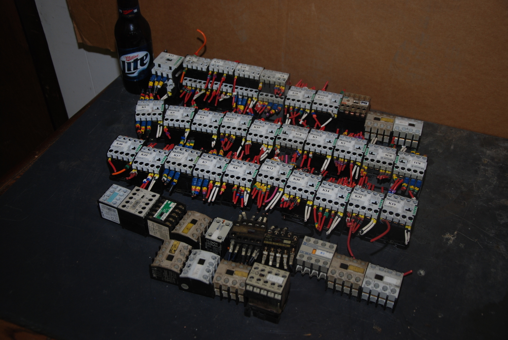 Lot of 44 Contactors and relays;Moeller;Matsushita;Telemecanique