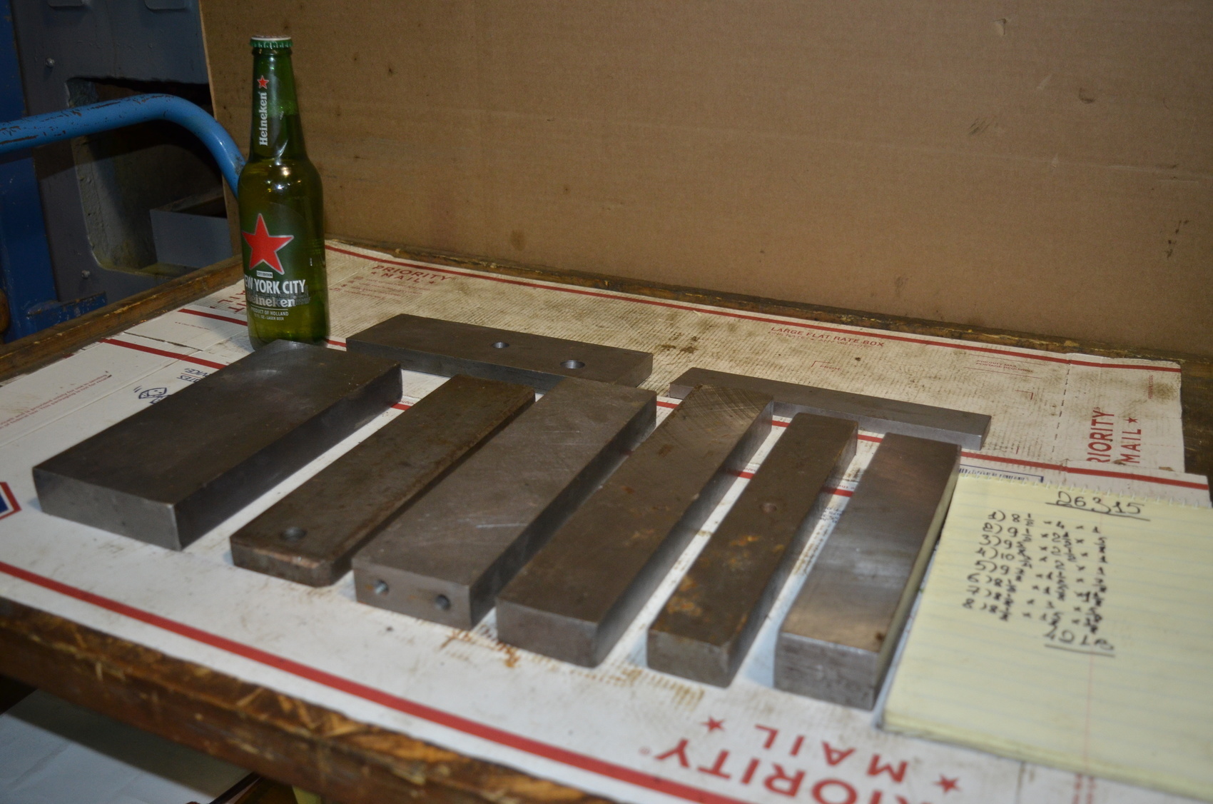 Lot of 8 steel Rectangular Bar for blacksmith anvil,42 lbs