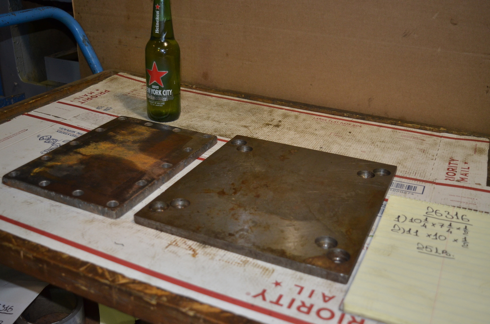 Lot of 2 steel Plate for blacksmith anvil,25 lbs