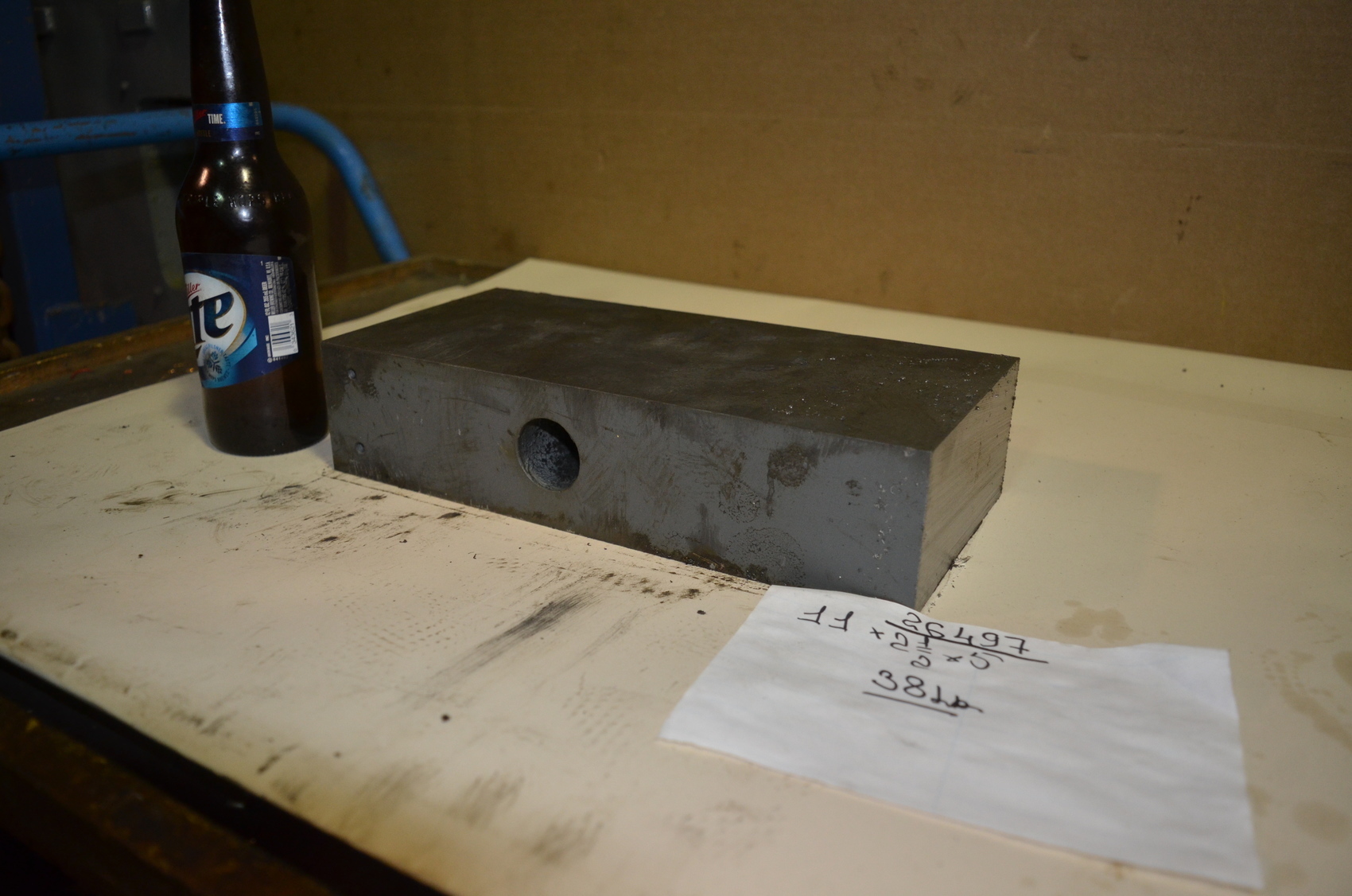 ONE steel Rectangular Bar for blacksmith anvil,11x 2-1/2 x5",38 lbs