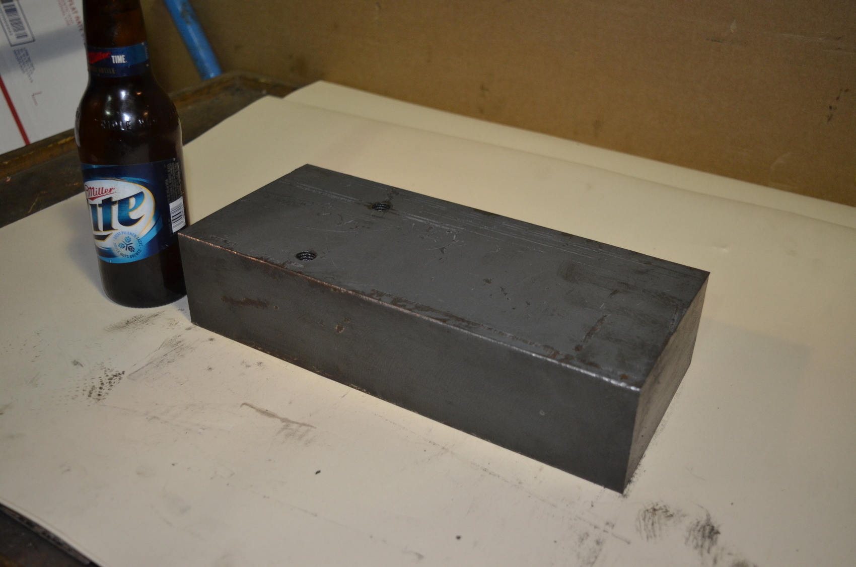 ONE steel Rectangular Bar for blacksmith anvil,11 x 2-1/2 x5",39 lbs