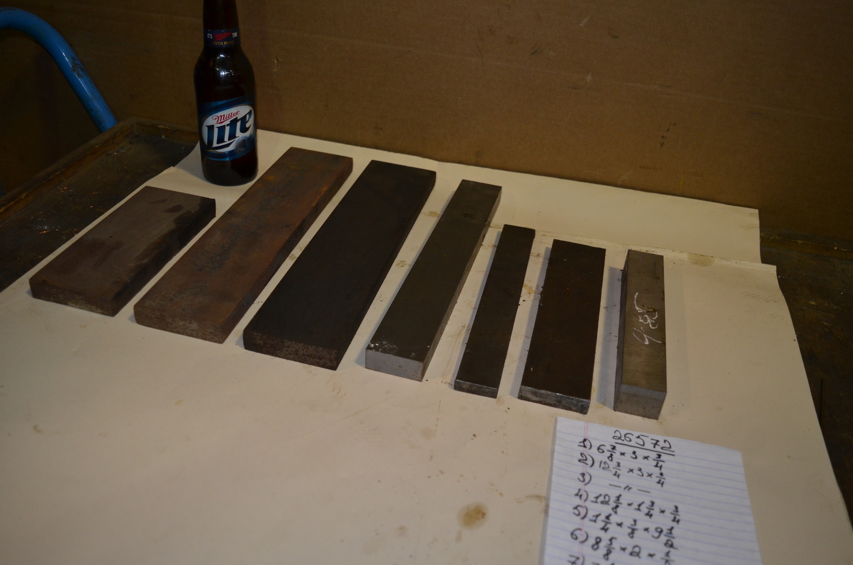 Lot of 7 steel Rectangular Bar for blacksmith anvil,32 lbs