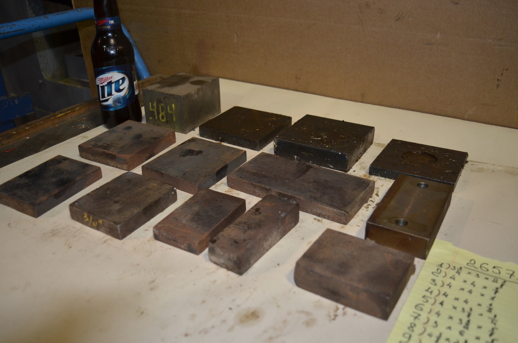 Lot of 13 steel Rectangular Bar for blacksmith anvil,38 lbs