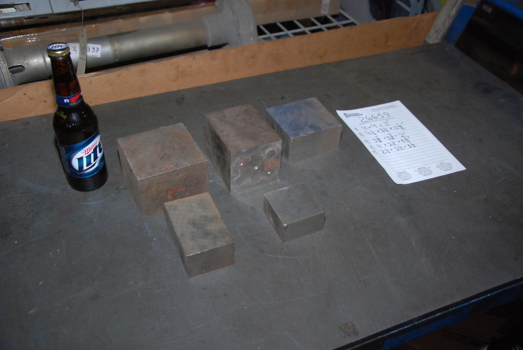 Lot of 5 steel Rectangular Bar for blacksmith anvil,42 lbs