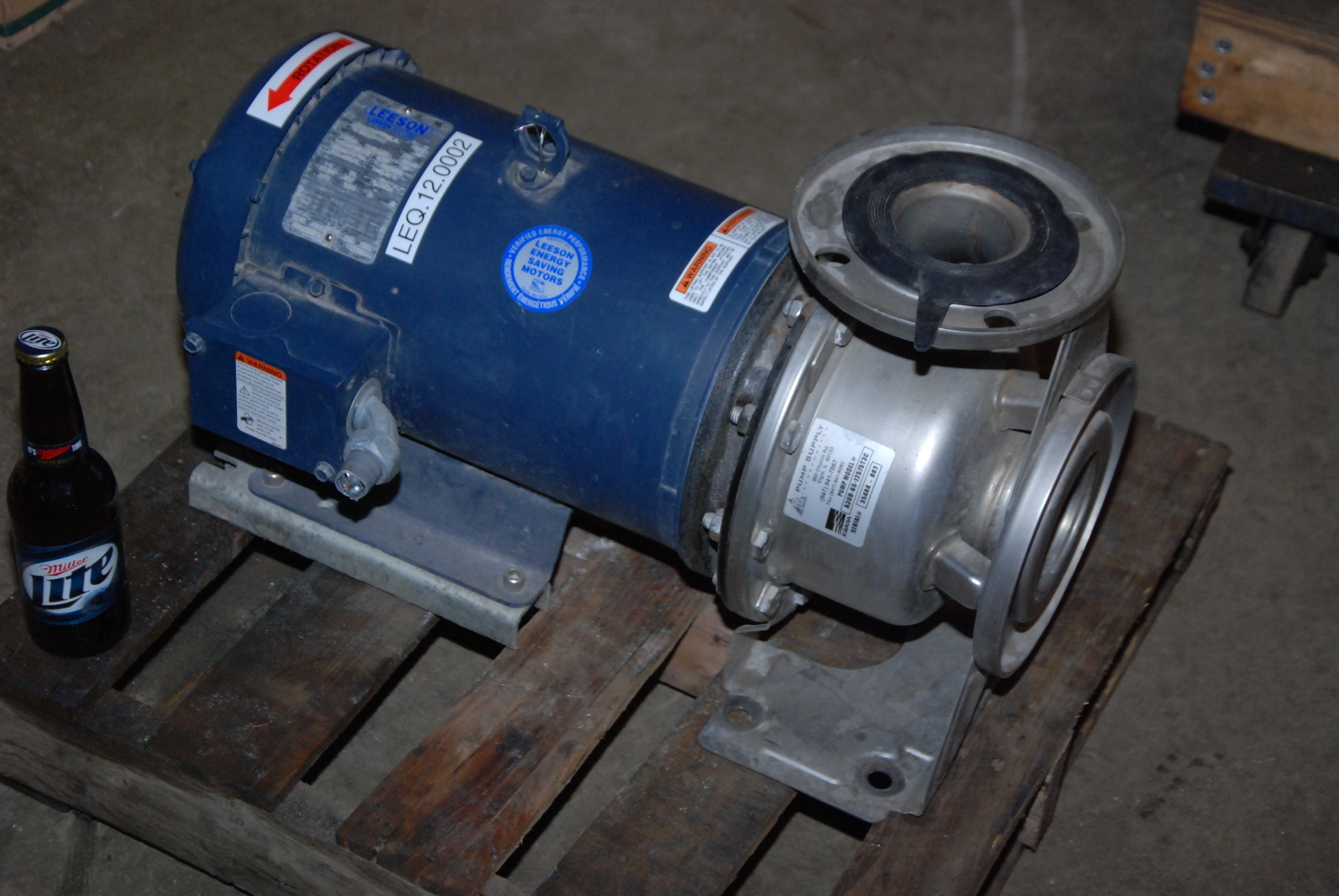 Ebara 7.5hp A3UB-65-12575T3C STAINLESS END SUCTION CENTRIFUGAL PUMP
