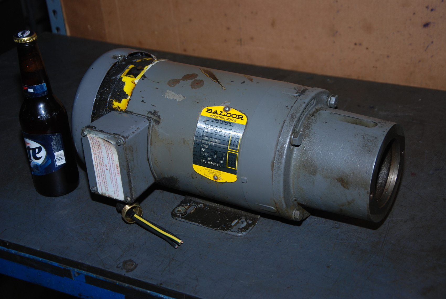 Baldor 3HP Electric Pump Motor with flange;Spec.35A13-2112;3PH;1725RPM