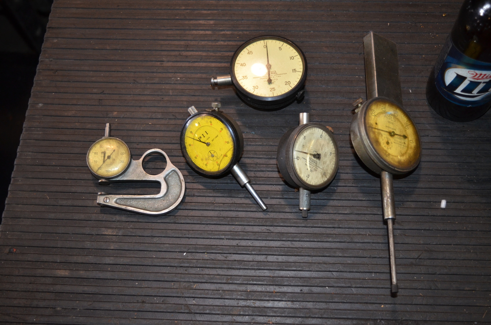 FOR PARTS Lot of 5 Dial Indicators;Ames,PII,Federal