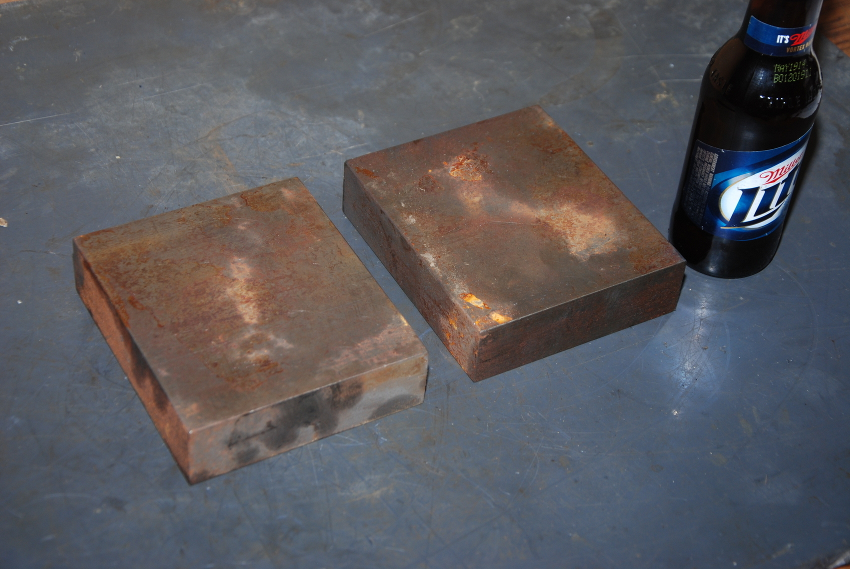 Lot of 2 steel Rectangular Bar for blacksmith anvil,26 lbs