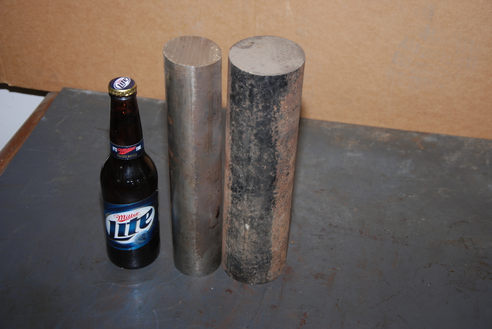 Lot of 2 steel Round Bar for blacksmith anvil,32 lbs