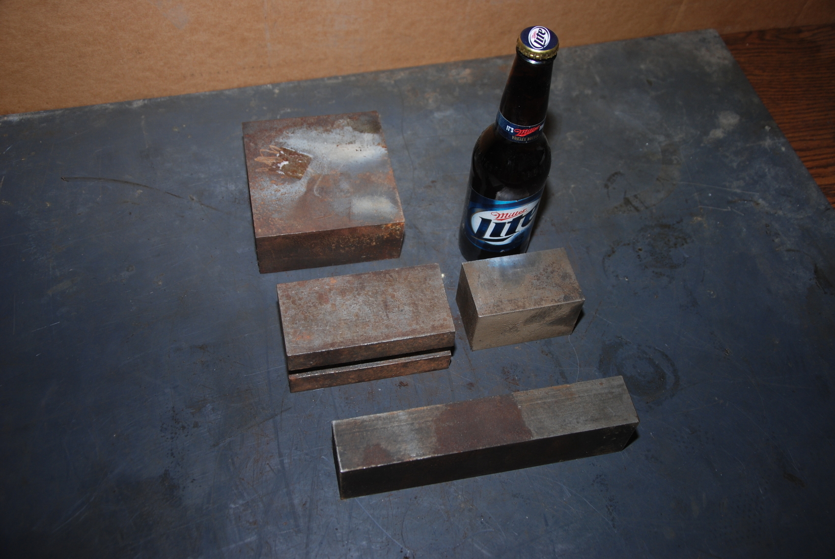 Lot of 4 steel Rectangular Bar for blacksmith anvil,32 lbs