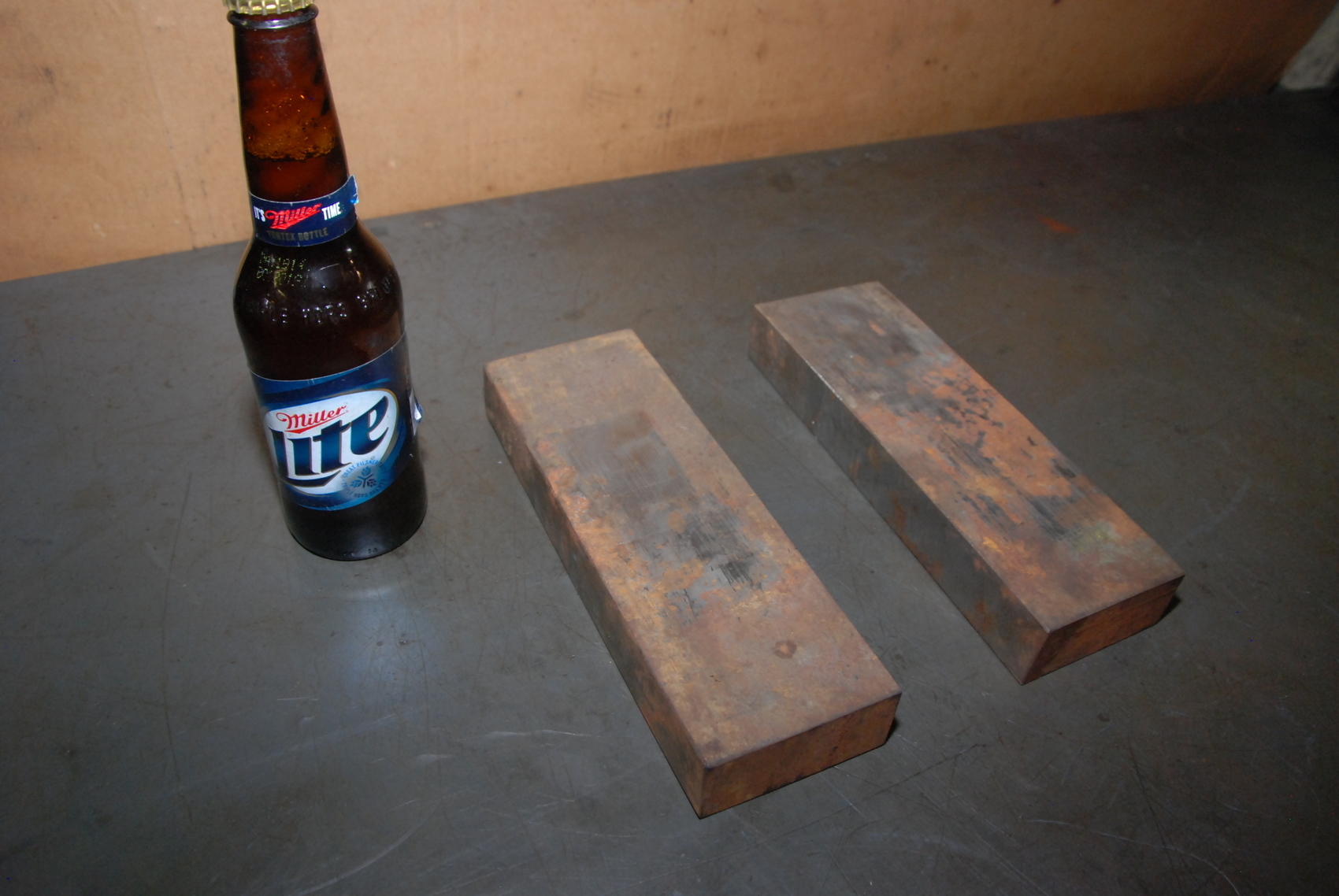 Lot of 2 steel Rectangular Bar for blacksmith anvil,21 lbs