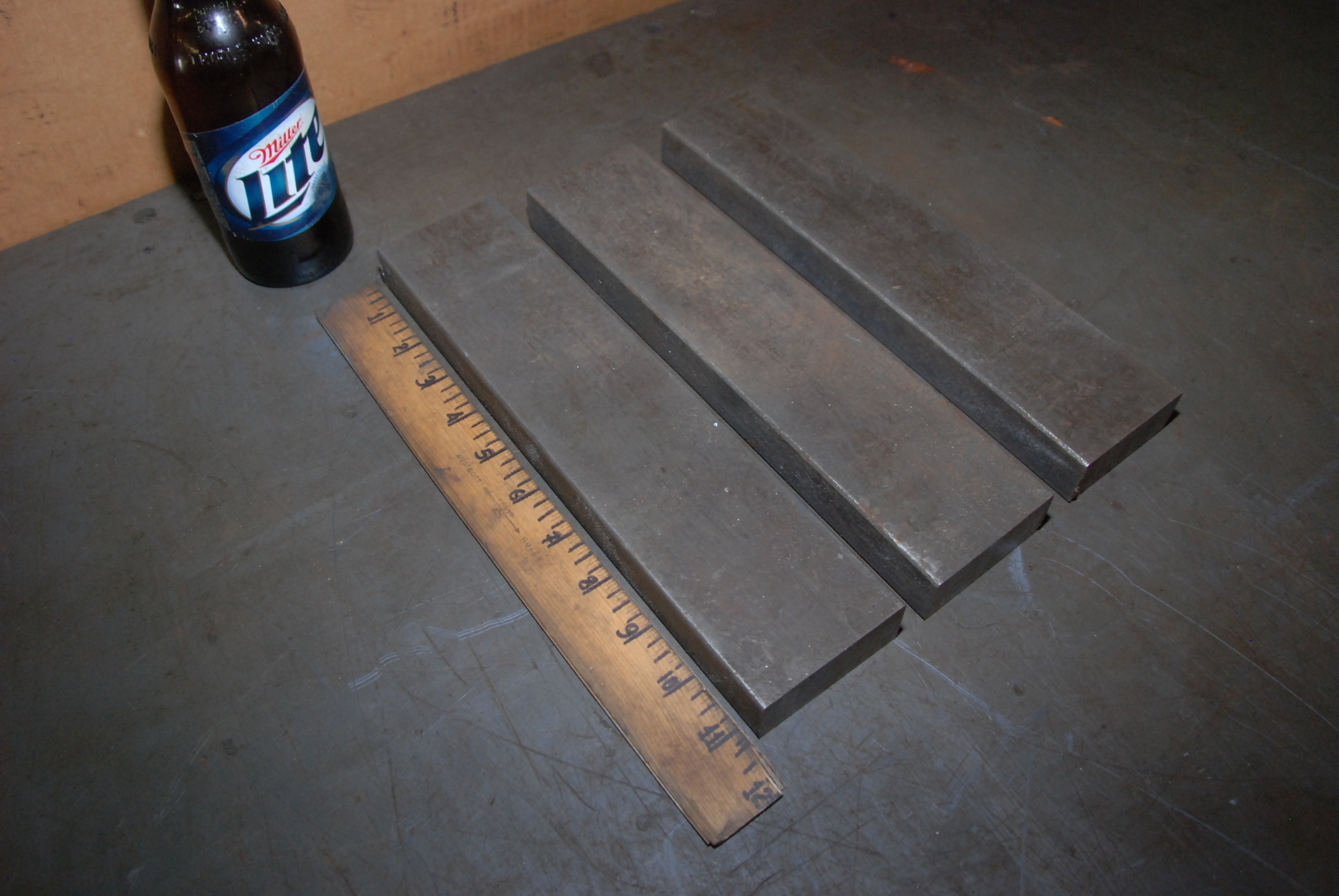 Lot of 3 steel Rectangular Bar for blacksmith anvil,23 lbs