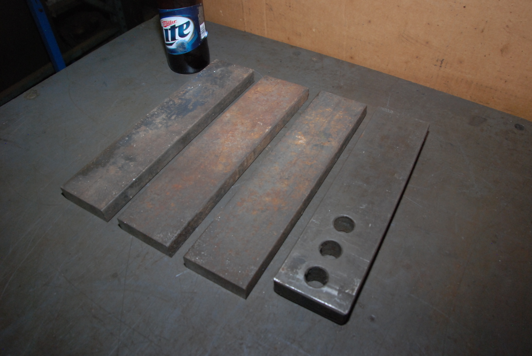 Lot of 4 steel Rectangular Bar for blacksmith anvil,24.2 lbs