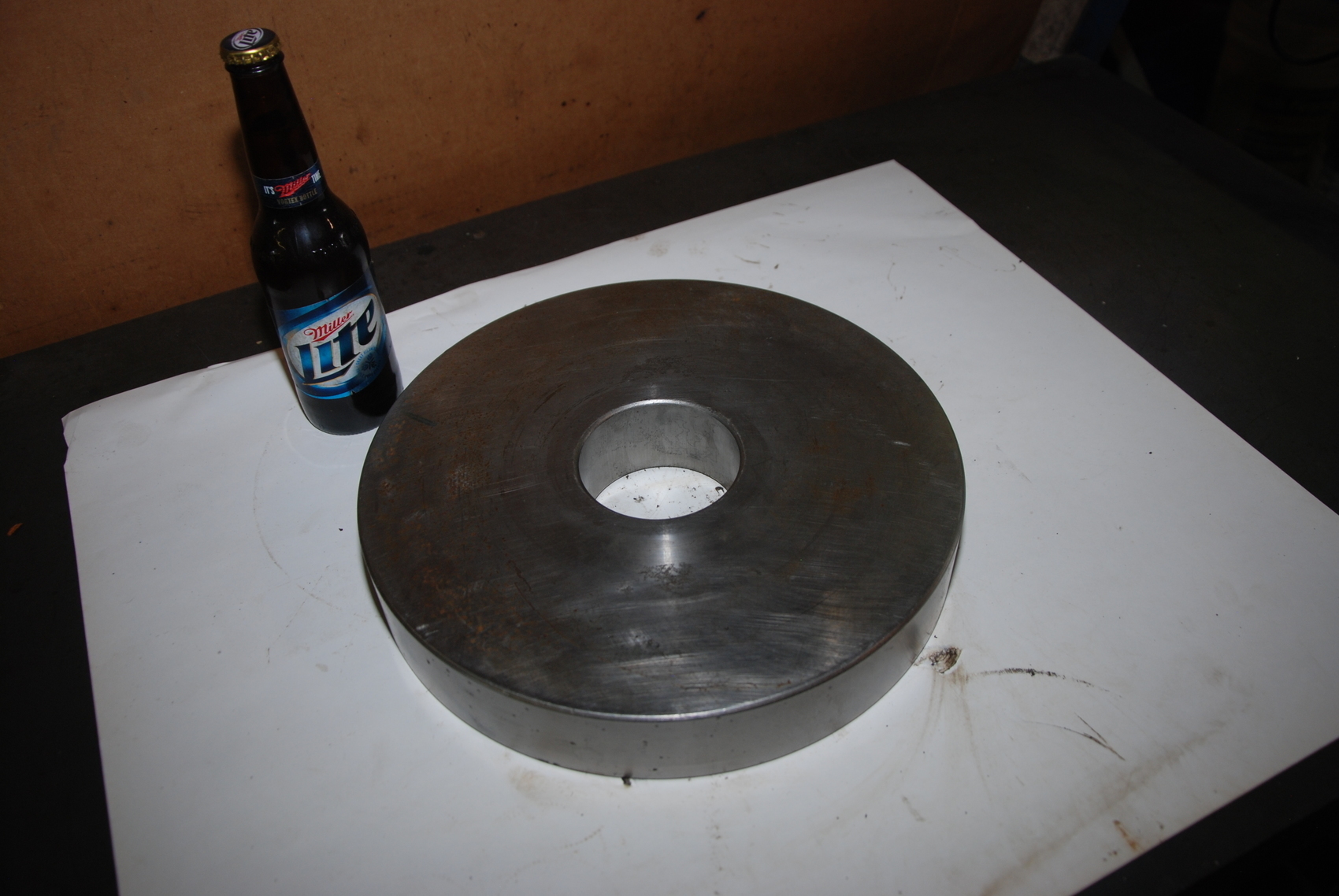 ONe Steel Round Bar for Blacksmith 56lbs;11 3/4x2 Inside Hole3 1/4x2