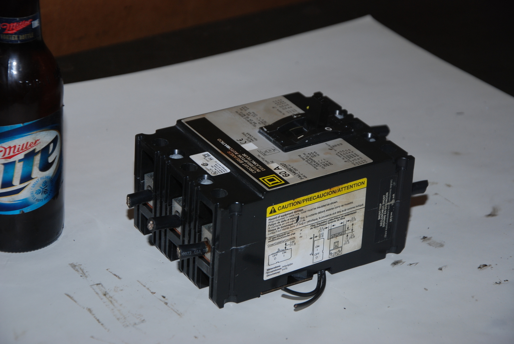 D FAL340601027 circuit Breaker 250V 480V 60A