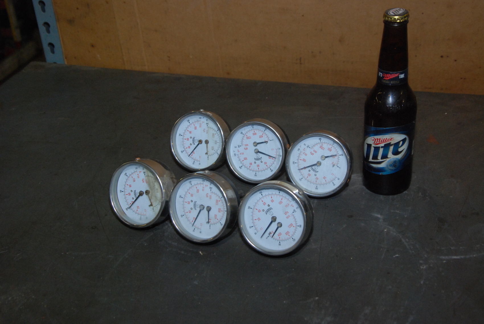 Lot of 7 Winters Instruments Pressure System Tridicator gauge