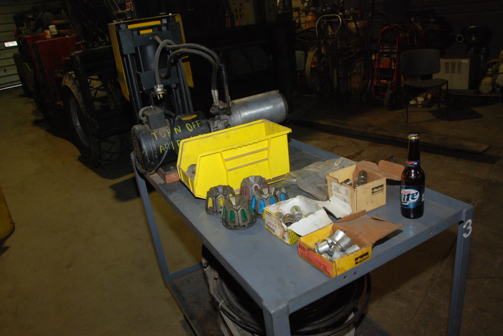 Parker Hydraulic Hose Crimper,Dies,Cart,some fittings