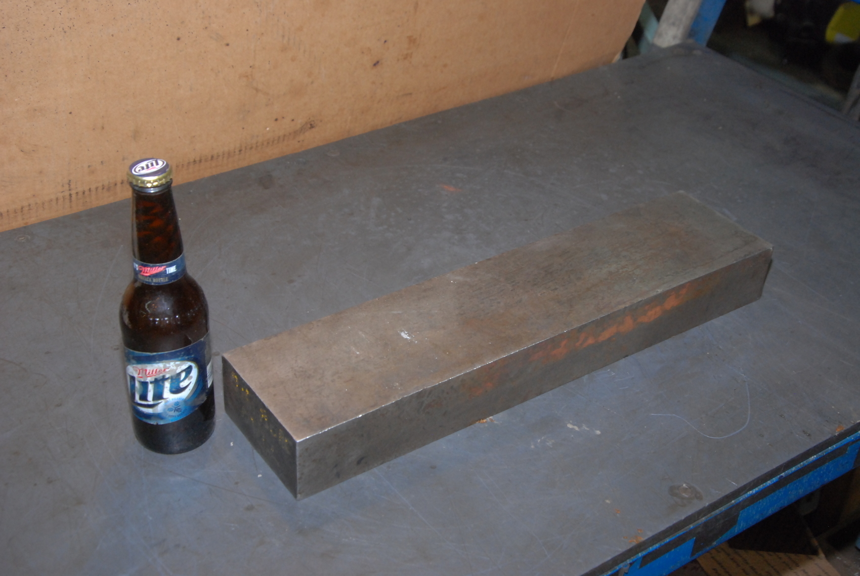 HUGE SQUARE RECTANGULAR STEEL BAR BLACKSMITH ANVIL 56 LBS 19X4.5X2 1/4