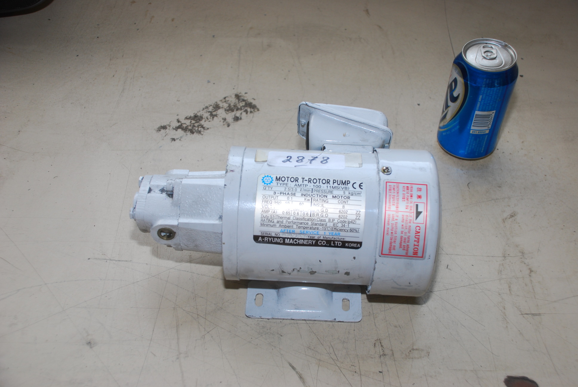 NEW A-Ryung MOTOR T-ROTOR OIL COOLANT PUMP 0.1 kW 3 l/min 5kg/cm2 okuma