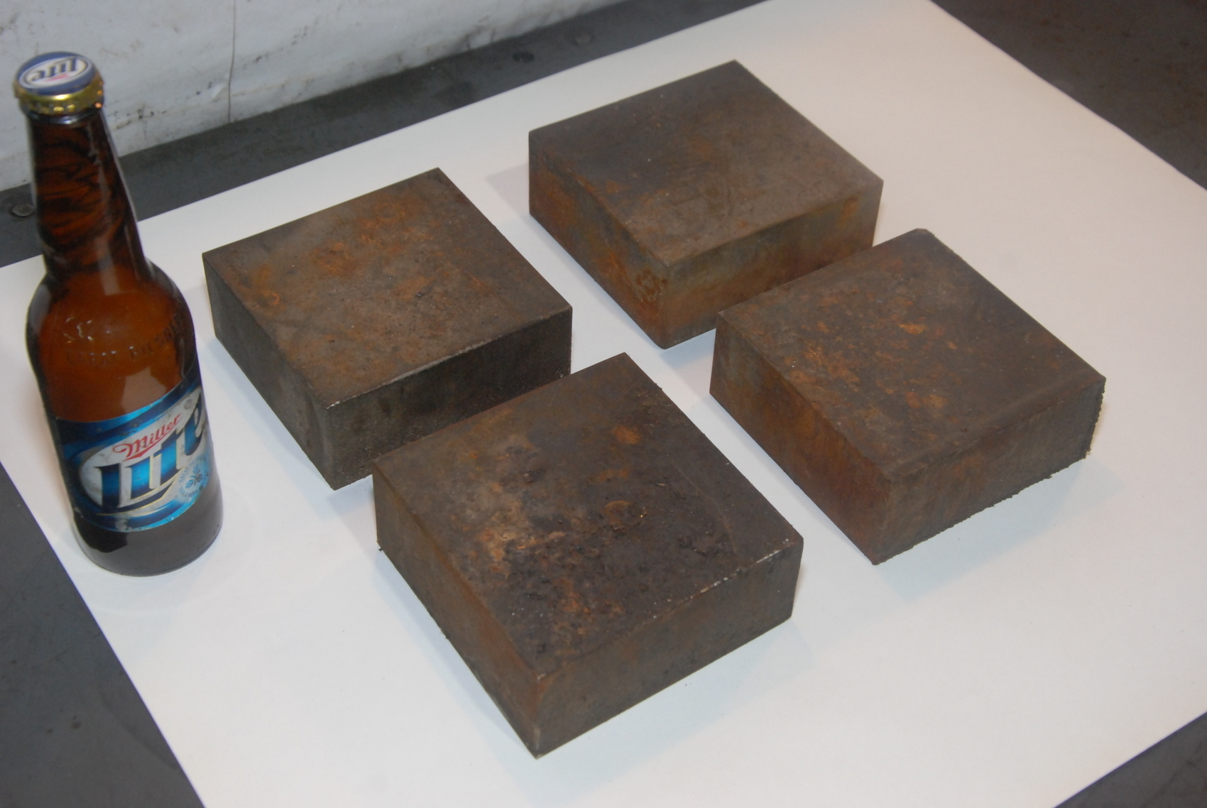 Lot of 4 heavy duty machine feet steel bar foot blacksmith anvil;56lbs