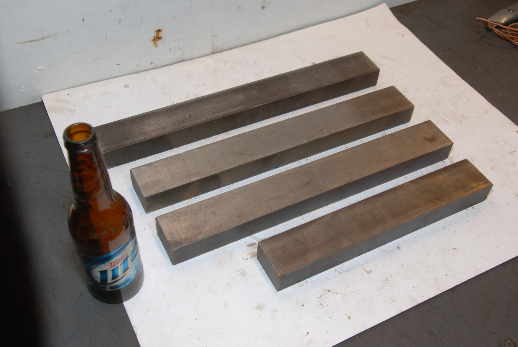 Lot of 4 Steel Rectangular Bar for blacksmith anvil,43lbs