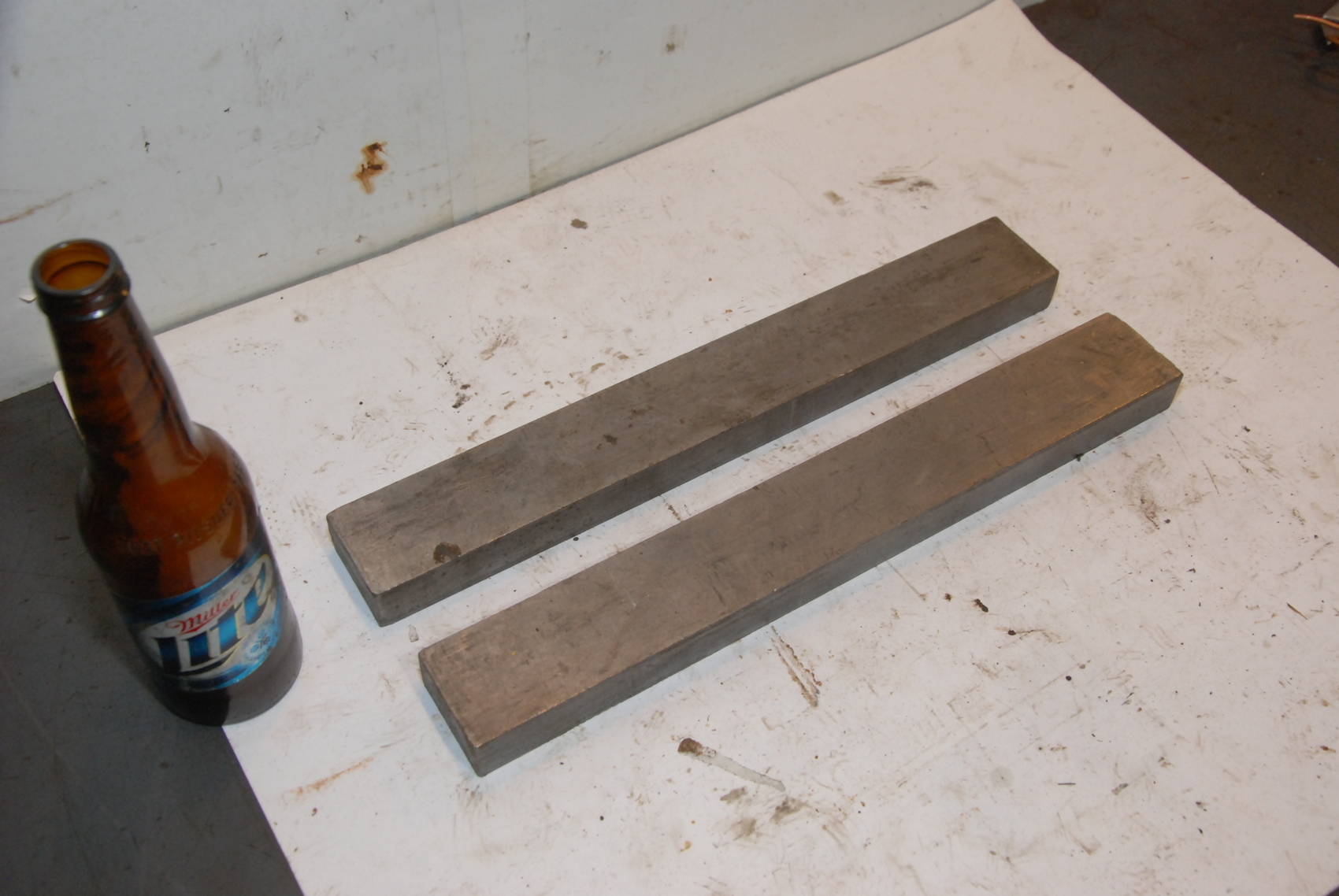 Lot of 2 steel Rectangular Bar for blacksmith anvil,15*2*1,17 lbs