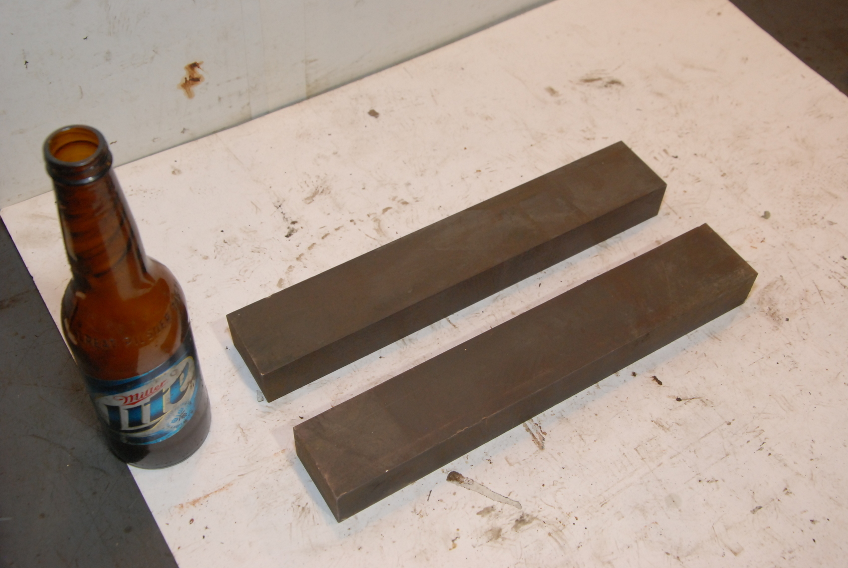 Lot of 2 steel Rectangular Bar for blacksmith anvil,17 lbs