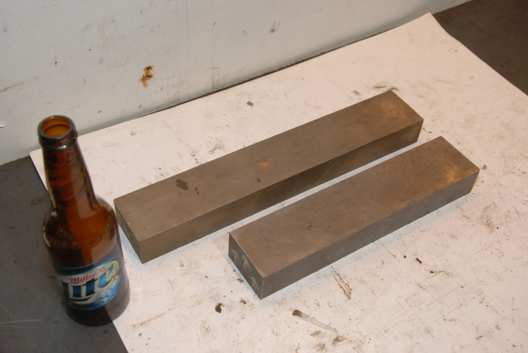 Lot of 2 steel Rectangular Bar for blacksmith anvil,27 lbs