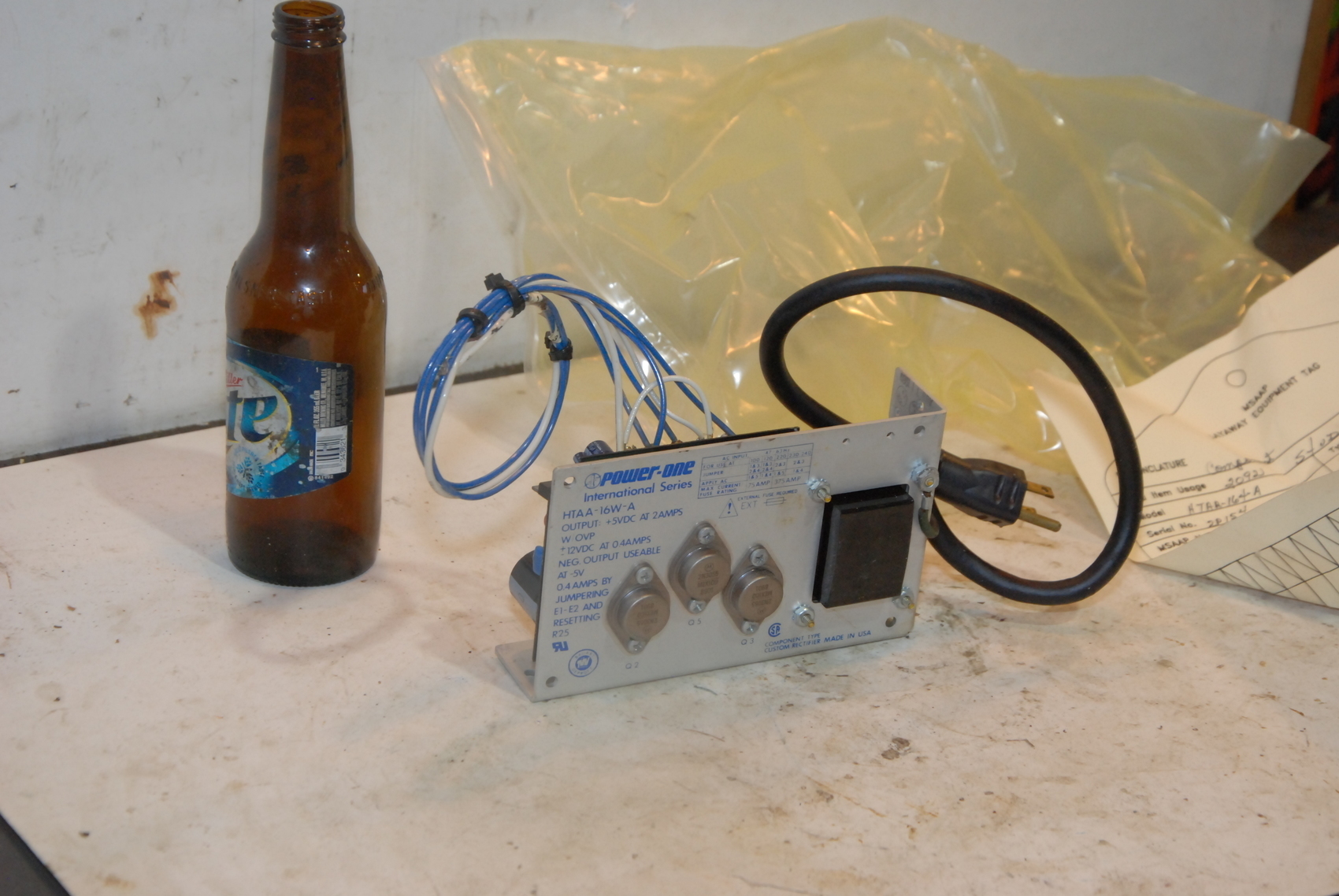 Power One HTAA-16W-A Power Supply 5vdc 2a,+-12vdc 0.4a